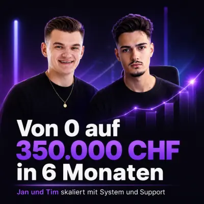 Titelbild der Fallstudie: «Von 0 auf 350.000 CHF in 6 Monaten, Jan und Tim skaliert mit System und Support»